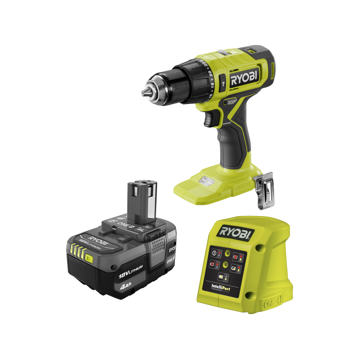 Ryobi 18V ONE+ Hammer Drill All Rounder Kit - 4.0Ah Battery - 13mm Chuck - LED Light - SuperSaverAU - view 1