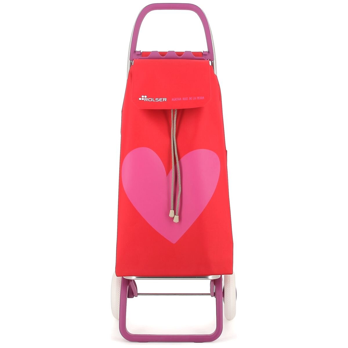 Rolser Serrella LN Agatha Ruiz de la Prada 2/4 wheel foldable trolley - 43L - Heart Red - R-SER007-3126
