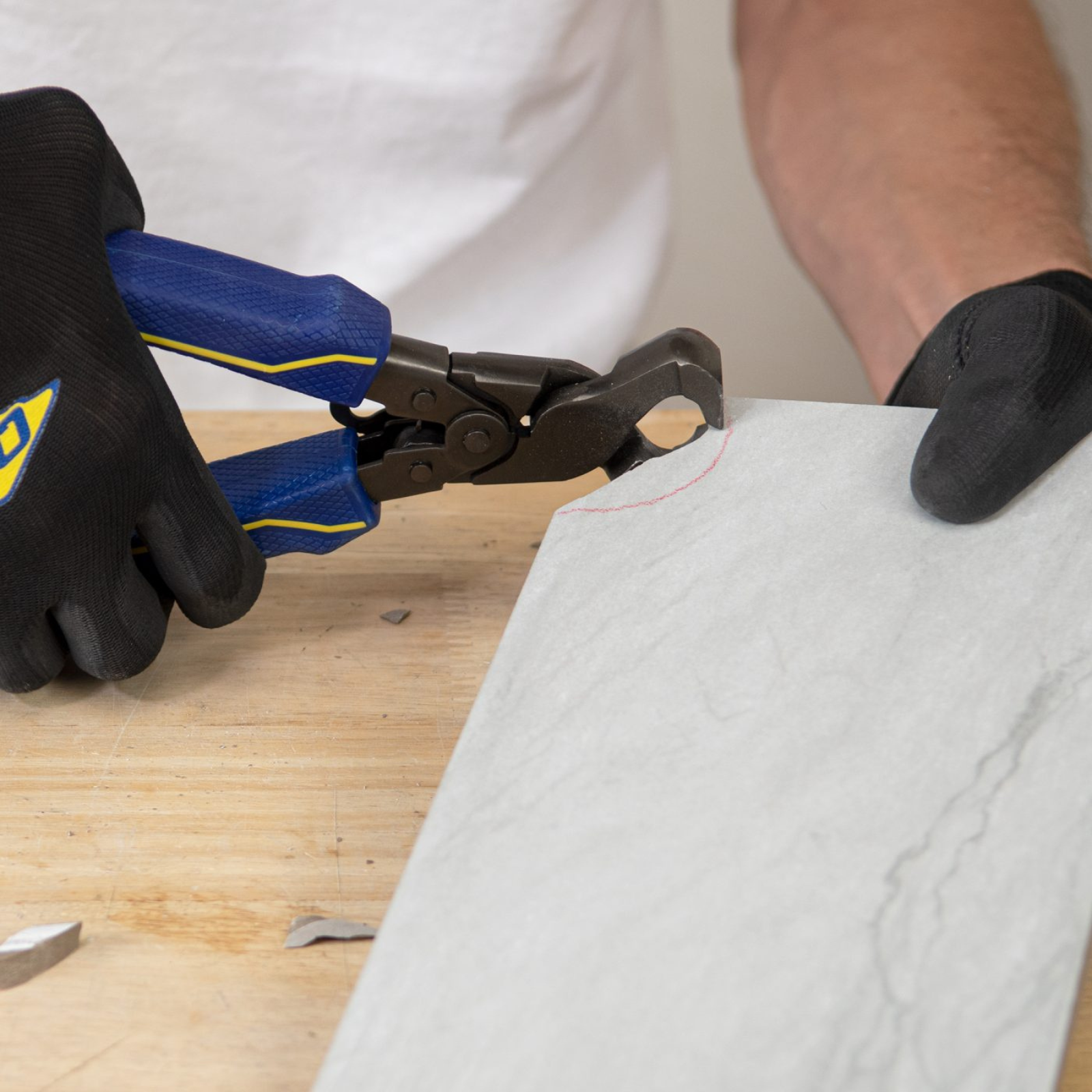 QEP Pro Compound Tile Nippers, Carbide Tips, Non-Slip Rubber Grip