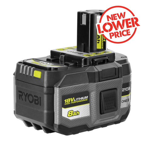 Ryobi 18V ONE+ HP Battery - 8.0Ah - 95mm x 125mm x 130mm - High Performance - SuperSaverAU - view 1