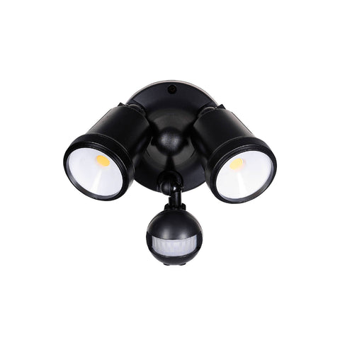 Brilliant Raptor III Black LED DIY Twin Security Light 20W Motion Sensor 22595/06
