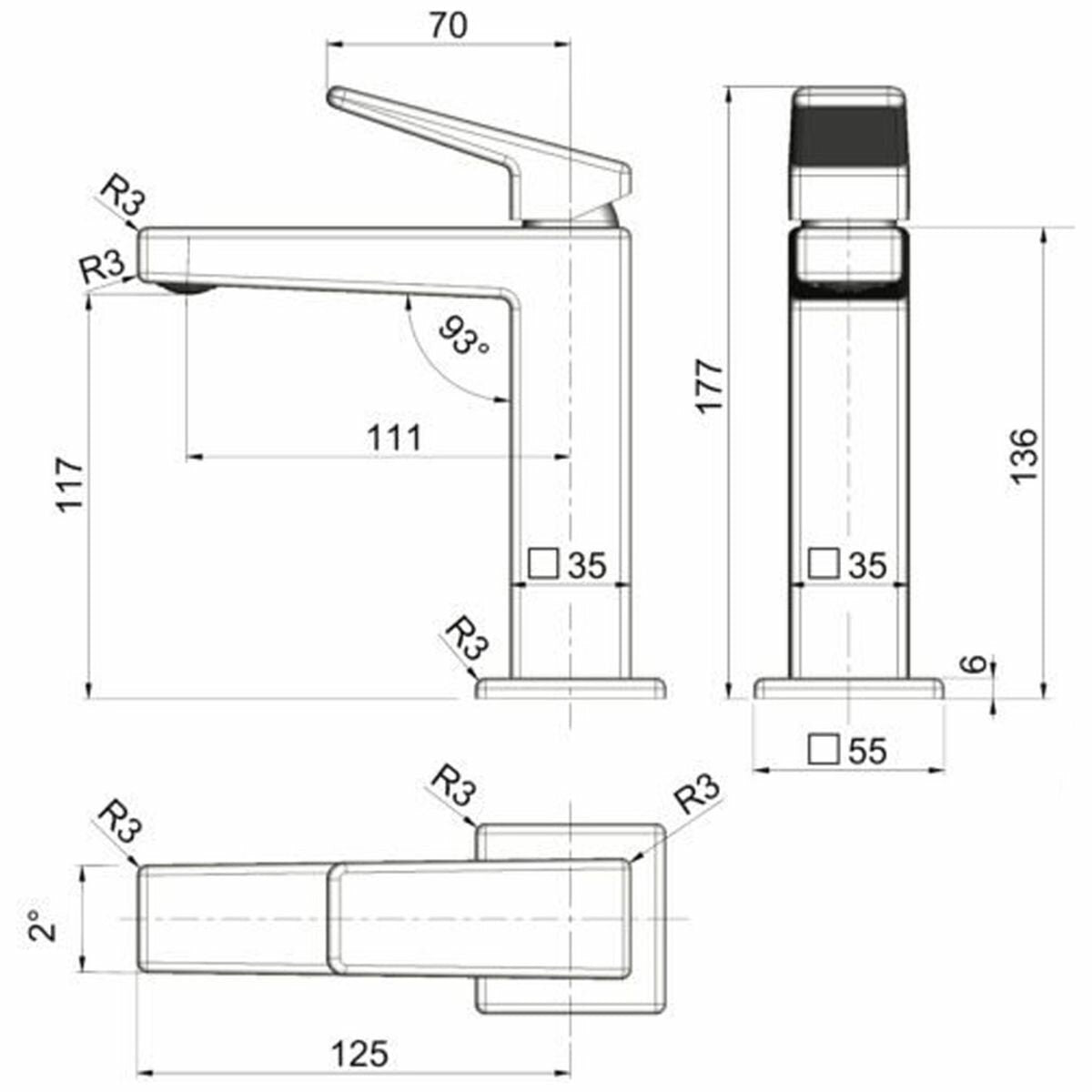 Linsol Basin Mixer Tap - Chrome Finish, 6 Star WELS Rating, 4.5L/min Flow - MAD-01