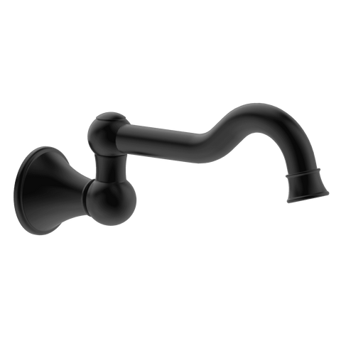 Mondella Maestro Classic Swivel Bath Spout Matte Black Lead-Free Brass WELS 5 Star