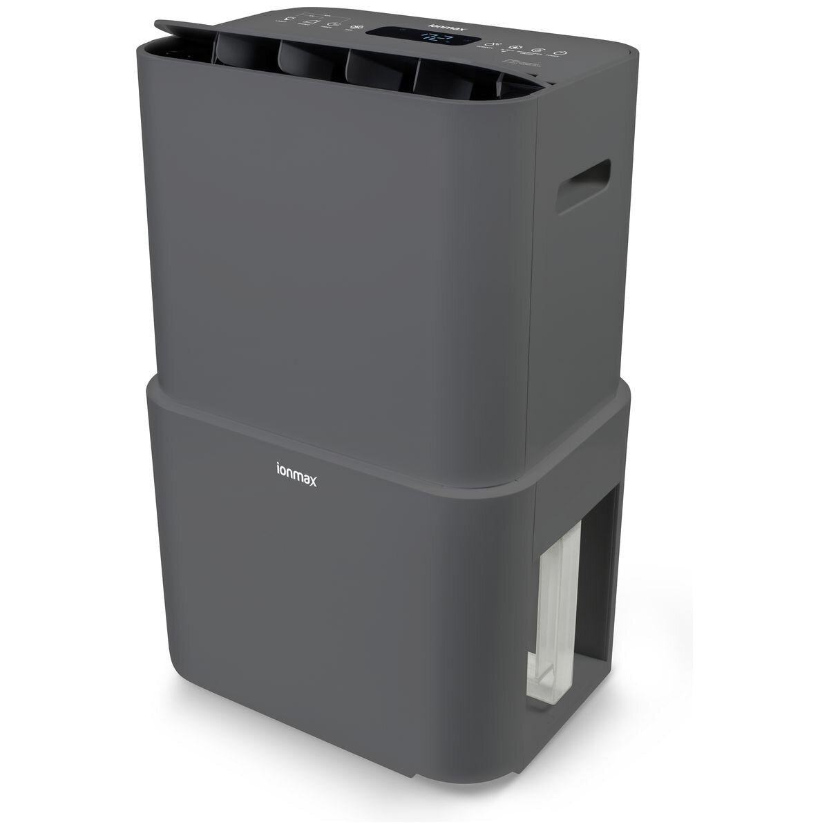 Ionmax Leone Pro 25L Compressor Dehumidifier & Air Purifier - H13 HEPA, Wi-Fi, Dark Grey - ION626