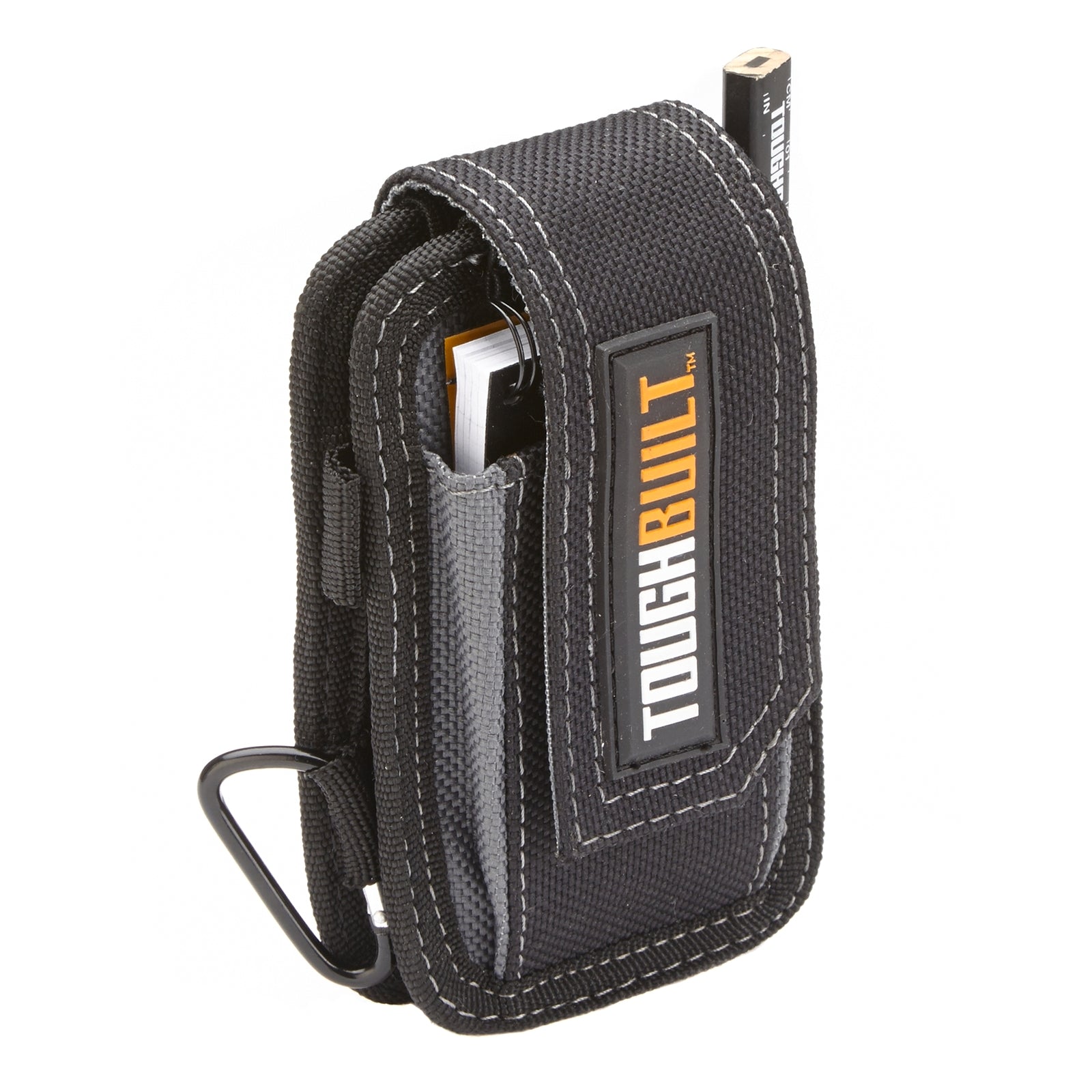 ToughBuilt Smart Phone Pouch with Notebook and Pencil, Polyester, Weather Resistant