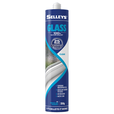 Selleys Glass Silicone - 310g - Silicone - UV Resistant - SuperSaverAU - view 1