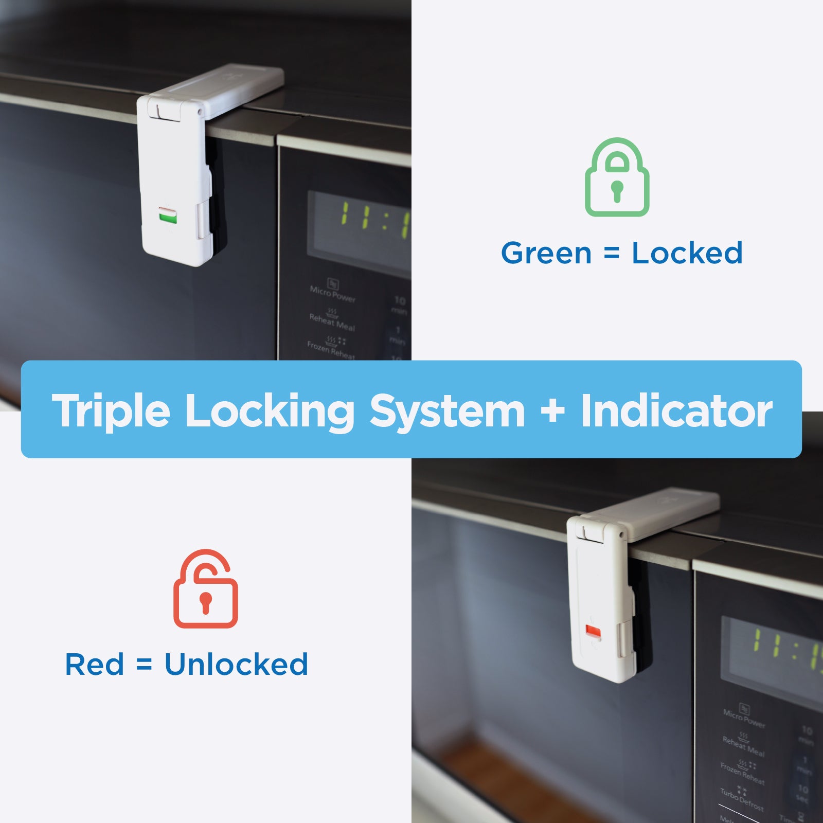 Perma Child Safety Ultimate Corner & Appliance Lock Self-Adhesive - 4 Pack