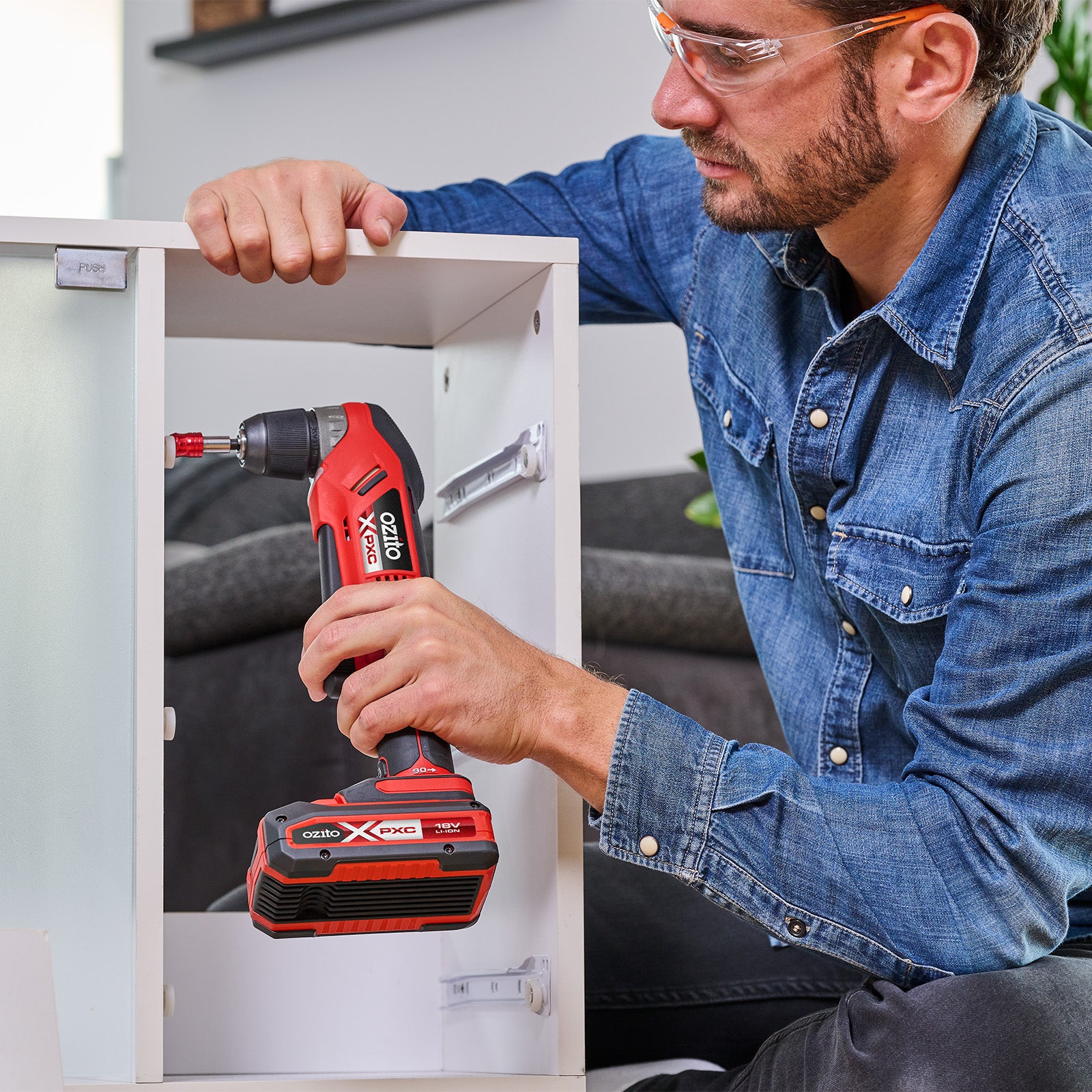Ozito PXC 18V Cordless Right Angle Drill Skin Only PXADS-018