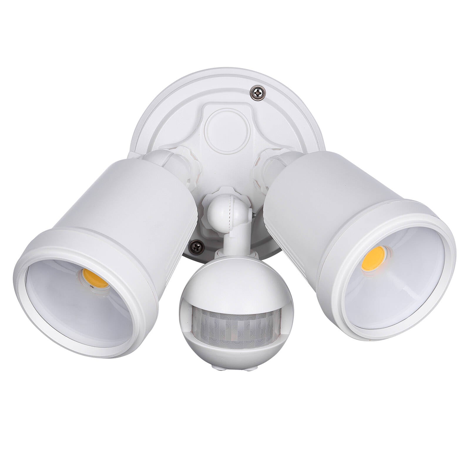 Brilliant Raptor III White Twin LED Security Light 20W Motion Sensor Outdoor 22605/05