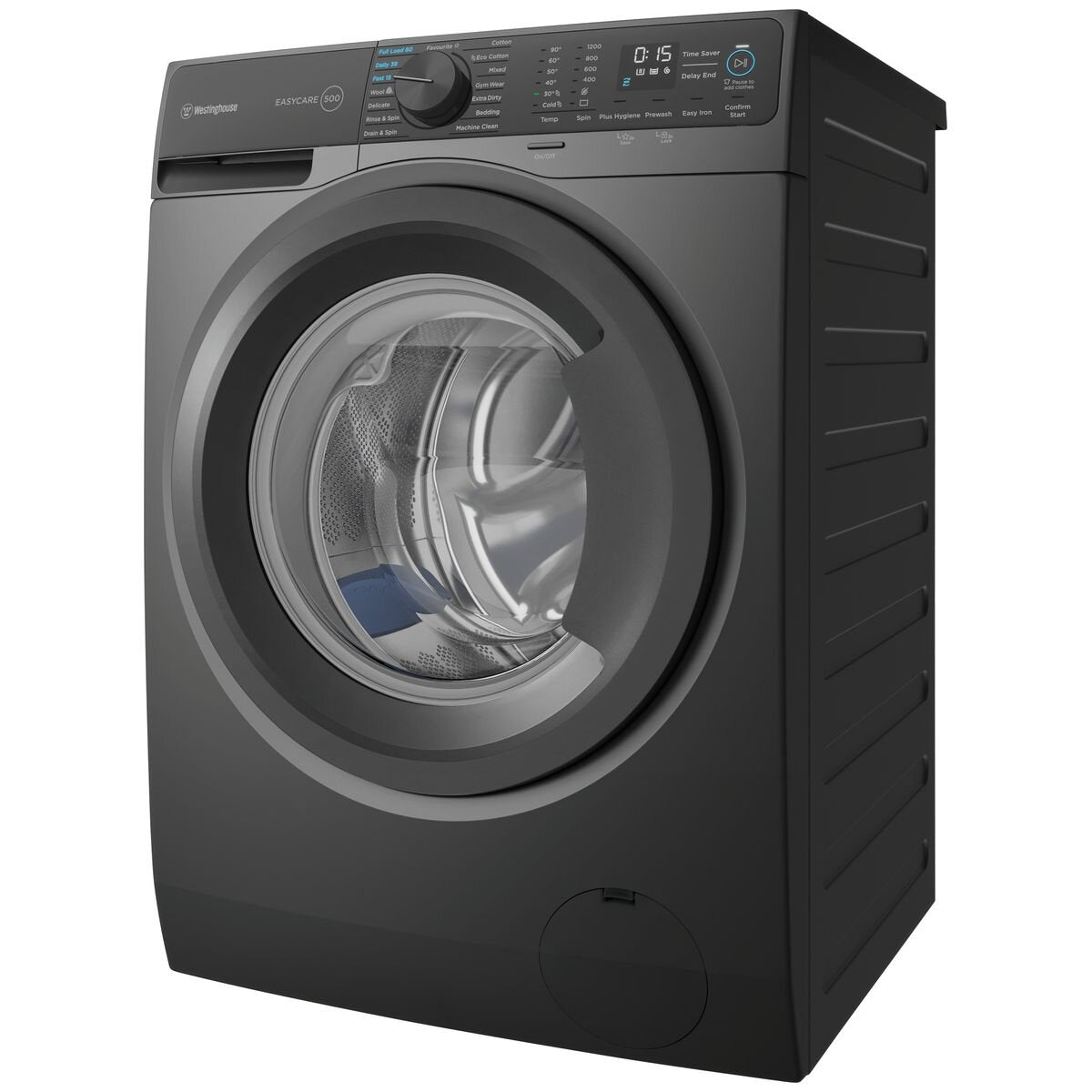 Westinghouse EasyCare 500 9kg Front Load Washing Machine - Grey, 1200rpm Spin, Delay End - WWF9024M5SAS