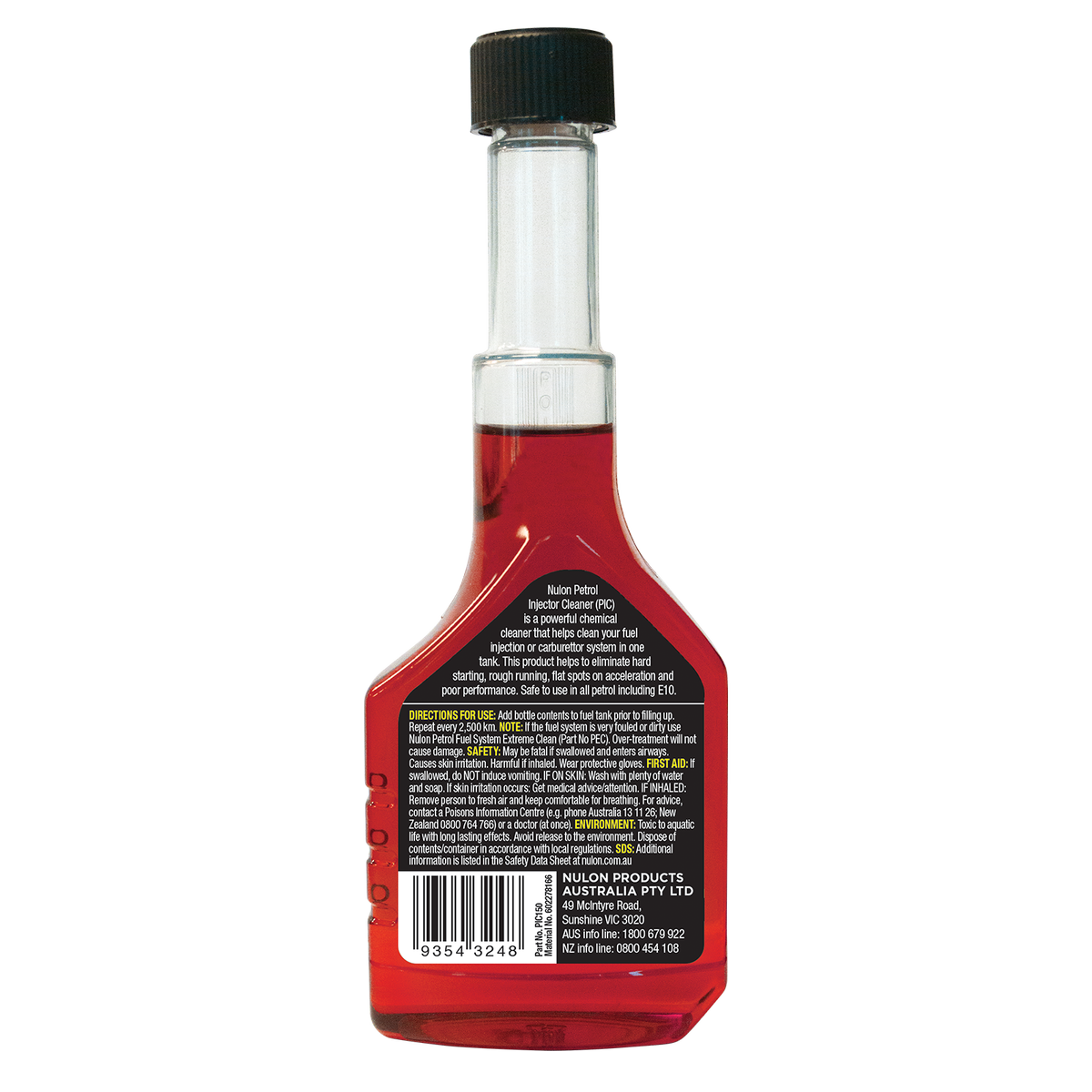Nulon Petrol Injector Cleaner 150ml Fuel Injection & Carburettor Treatment