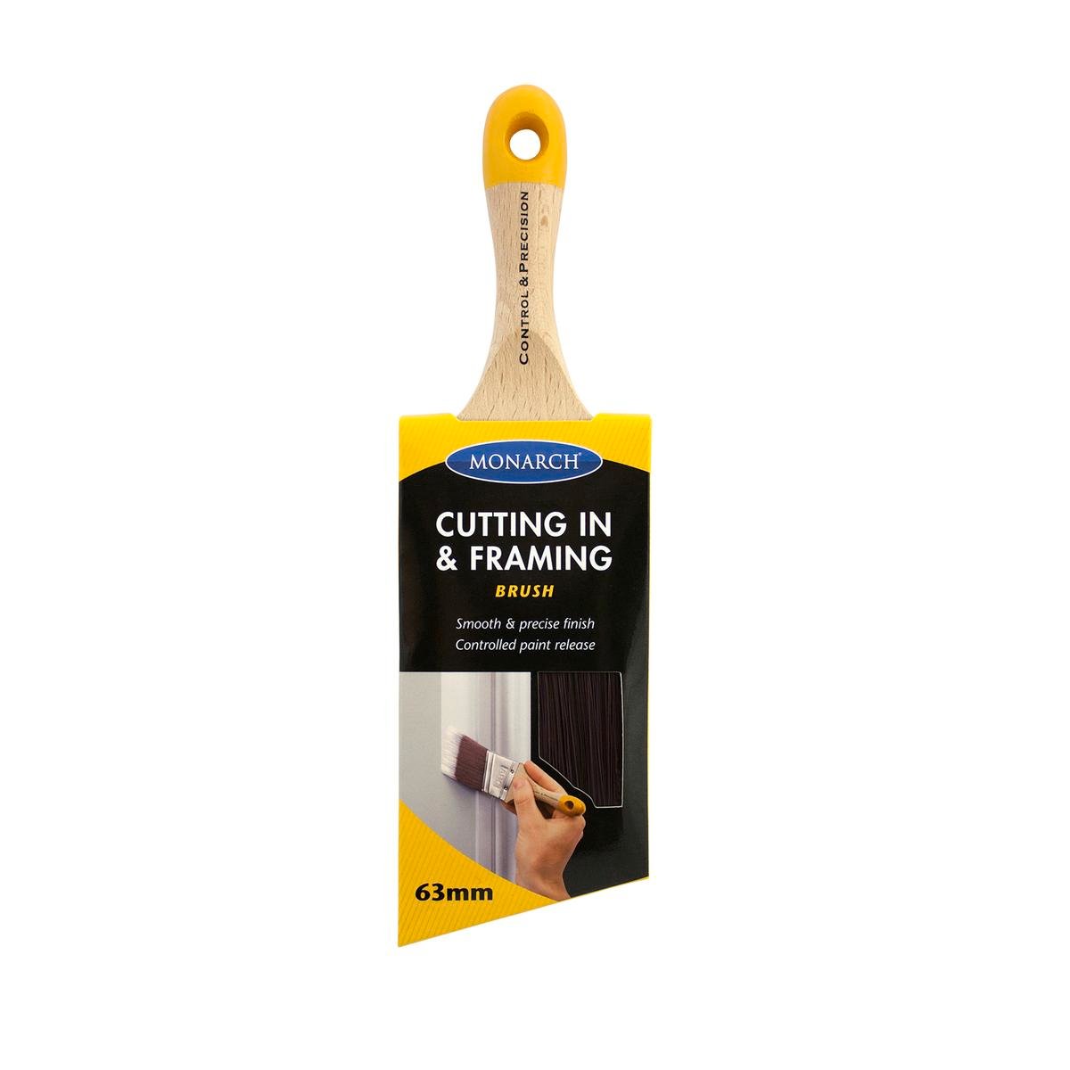 Monarch 63mm Cutting In and Framing Paint Brush - Synthetic - Timber - Durable - SuperSaverAU - view 1