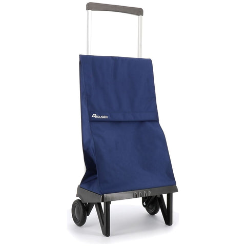 Rolser Plegamatic MF Folding 2 Wheel Shopping Trolley - Aluminium Chassis - Blue - R-PLE001-1062