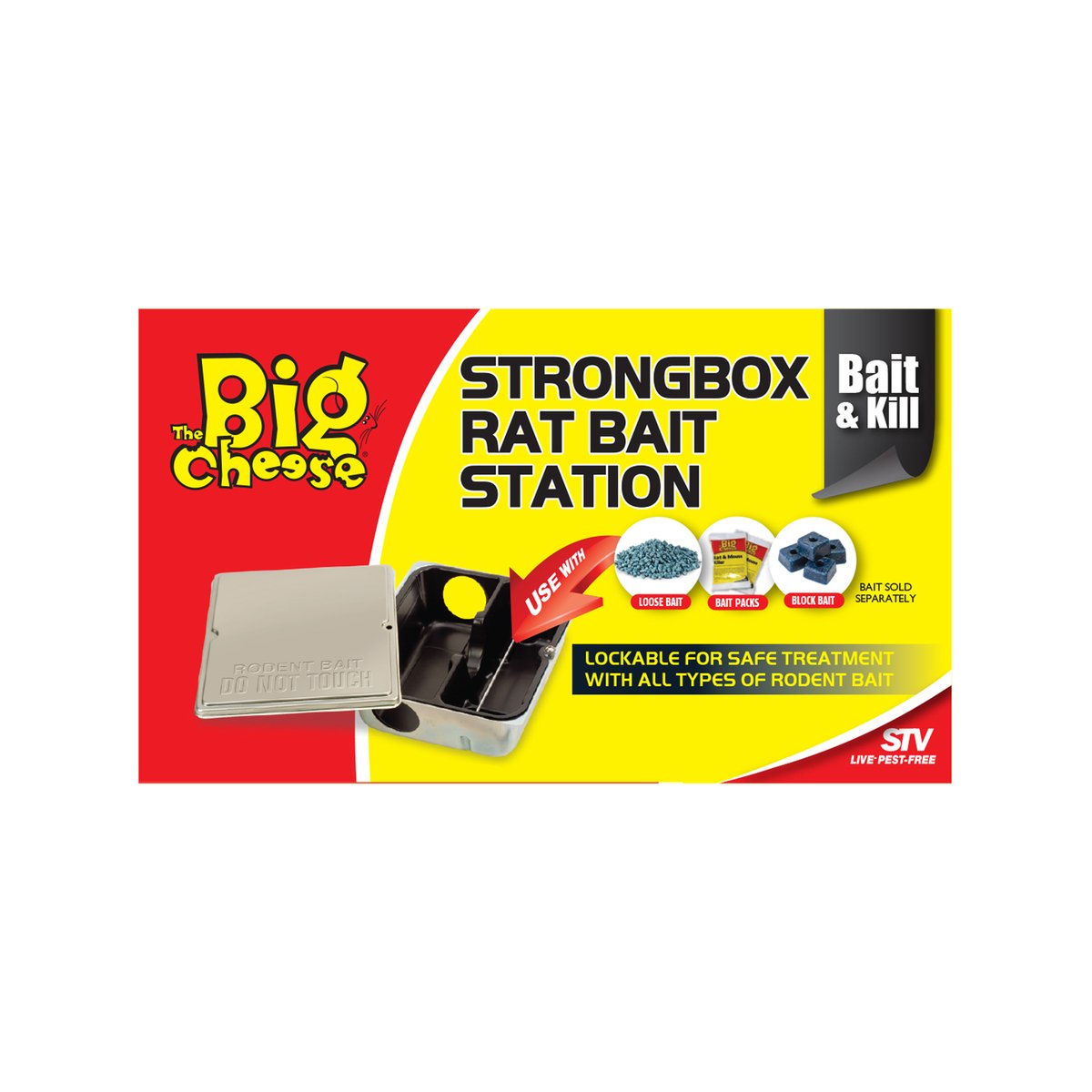 The Big Cheese Strongbox Rat Bait Station, Tamper-Resistant, Indoor