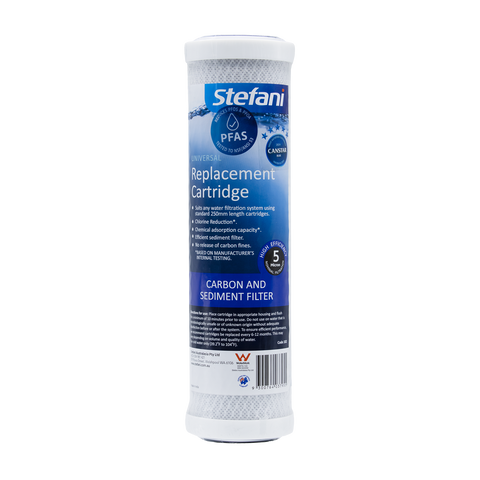 Stefani 250mm 5 Micron High Efficiency Universal Carbon Block Water Filter Cartridge