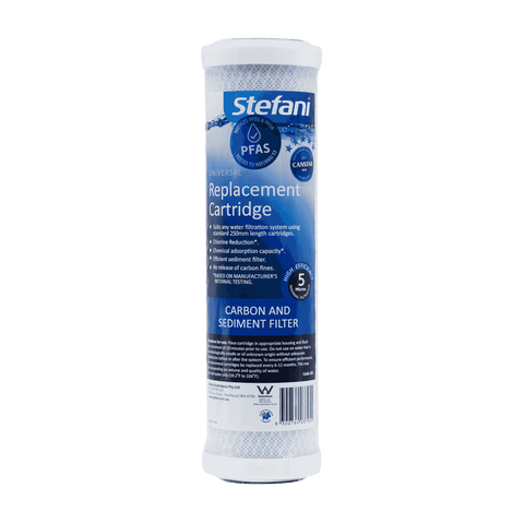 Stefani 250mm 5 Micron High Efficiency Universal Carbon Block Water Filter Cartridge