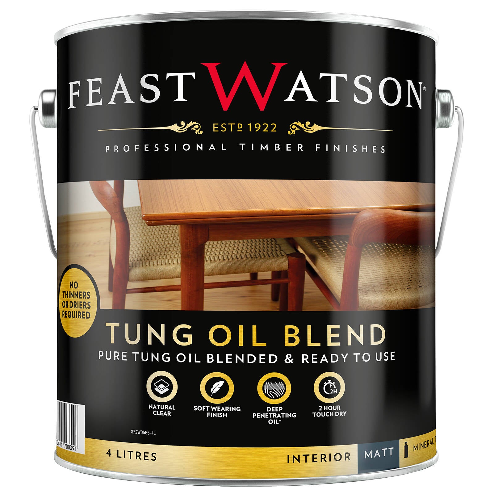 Feast Watson 4L Matt Timber Tung Oil Blend