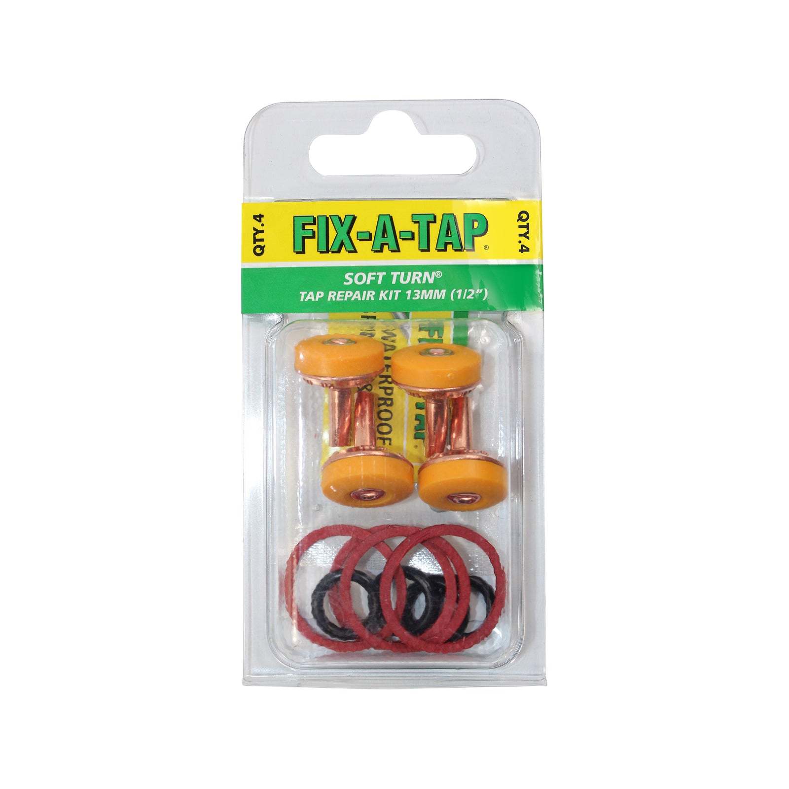 FIX-A-TAP 13mm 1/2" Soft Turn Tap Valve Repair Kit 4 Pack - Santoprene and Copper