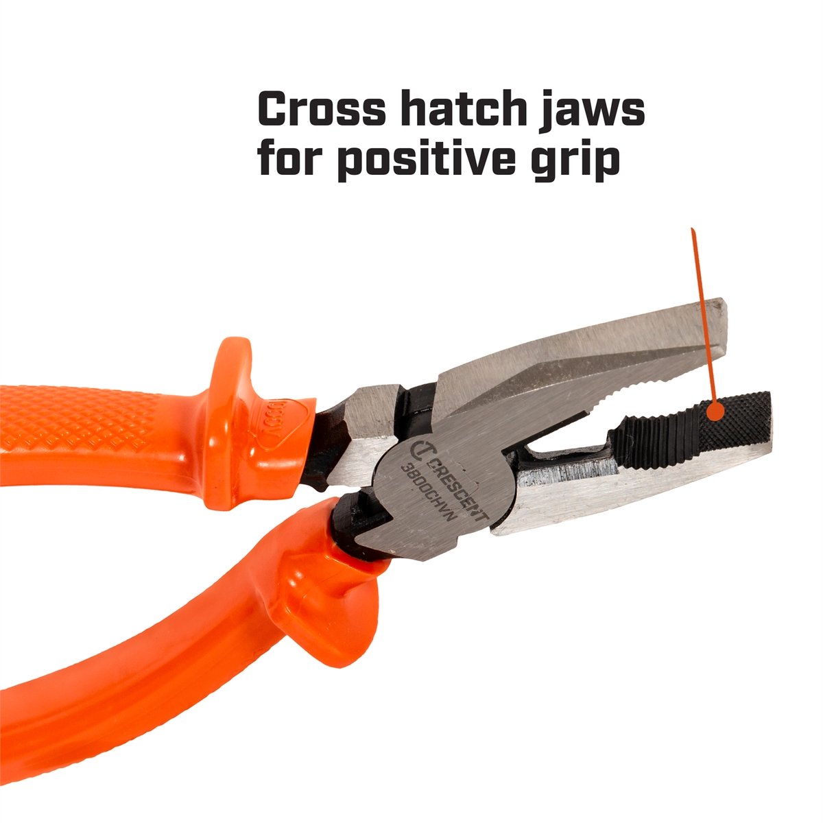 Crescent 200mm Insulated Universal Pliers - Forged Alloy Steel, Built-In Cutter