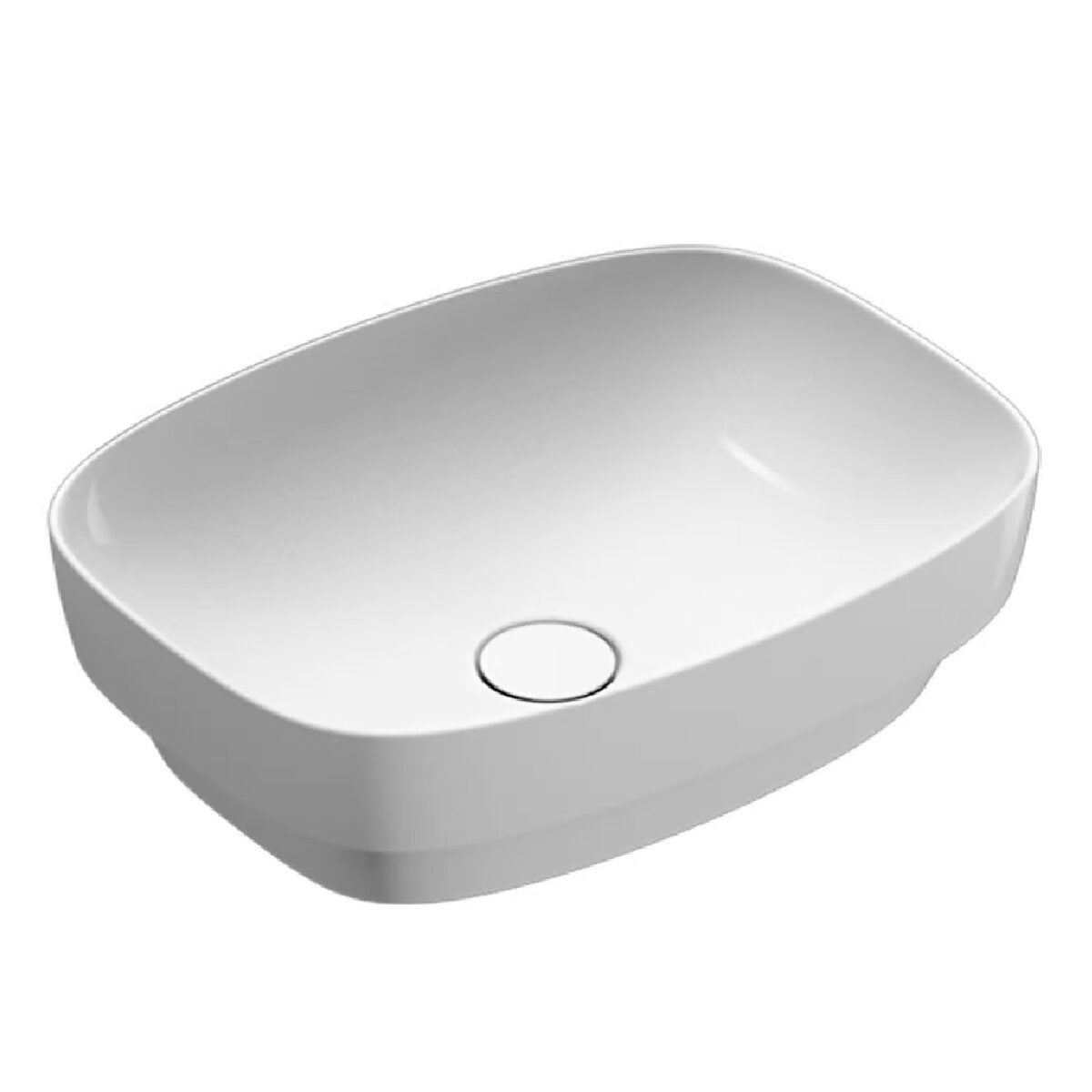 Catalano Green Lux Semi Inset Countertop Basin - Gloss White Ceramic, Antibacterial Glaze - 150AGRLX00