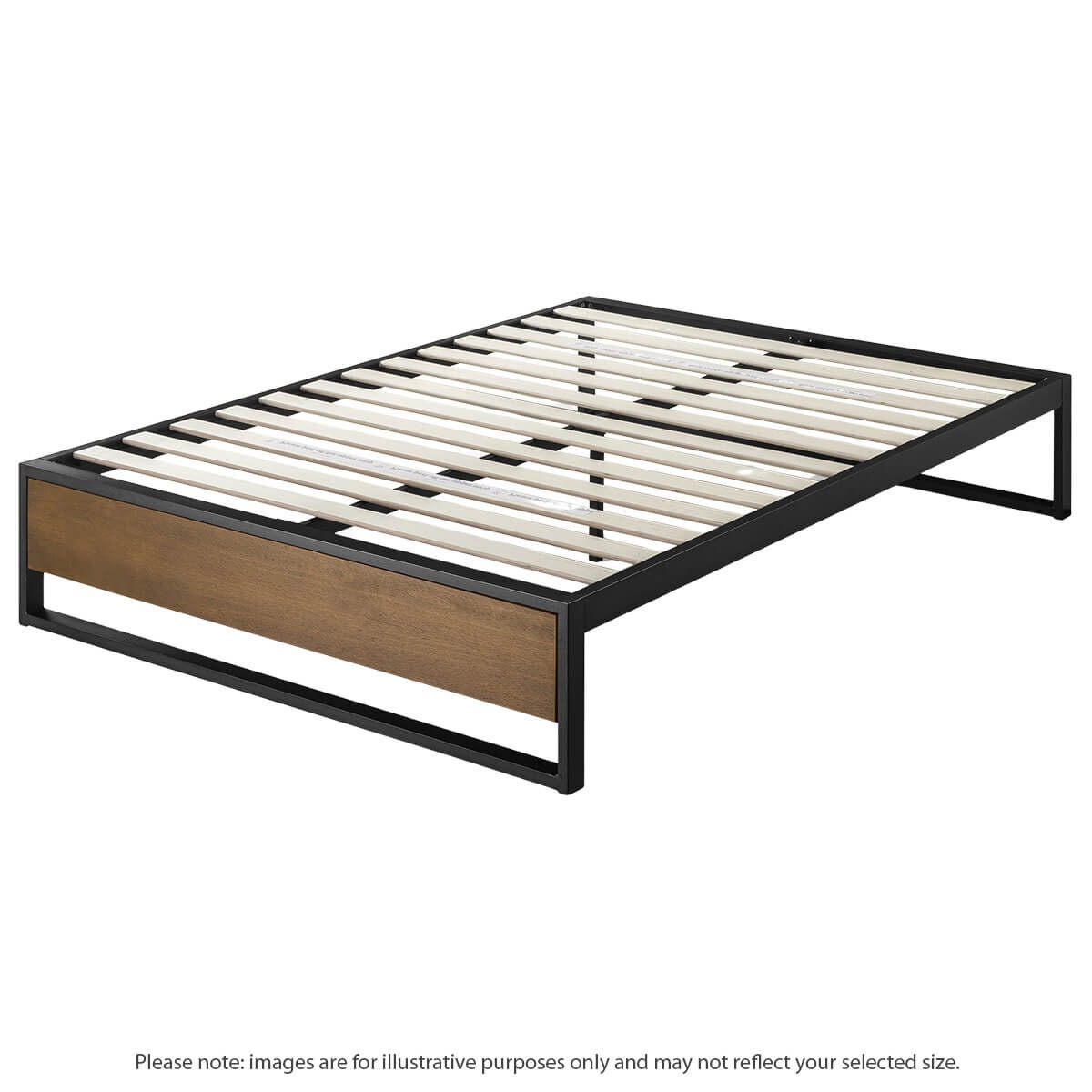 Zinus Double 35cm Ironline Bed Base - Black Steel Frame, 2019 Good Design Award - AU-IRPF-14D