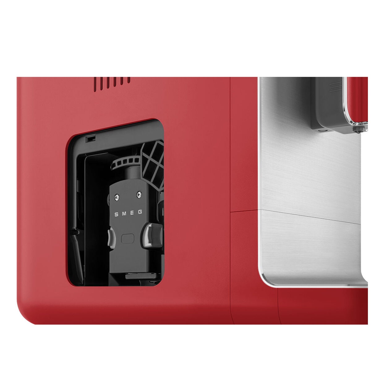 Smeg 50's Style Automatic Coffee Machine - Hot Water and Steam Dispenser, Red - BCC02RDMAU