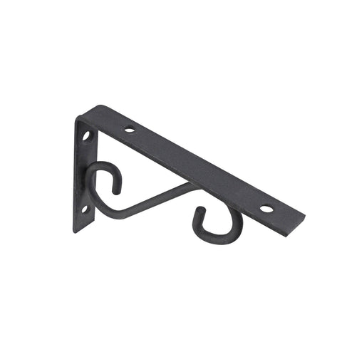 Carinya 150 x 100mm Black Powder Coated Steel Scroll Stayed Bracket 100kg