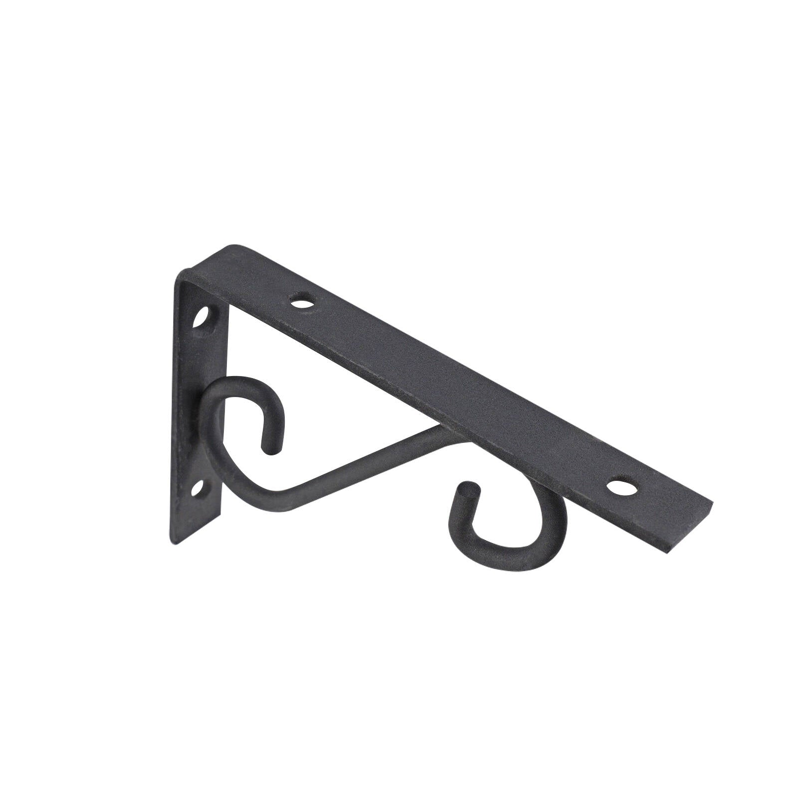 Carinya 150 x 100mm Black Powder Coated Steel Scroll Stayed Bracket 100kg