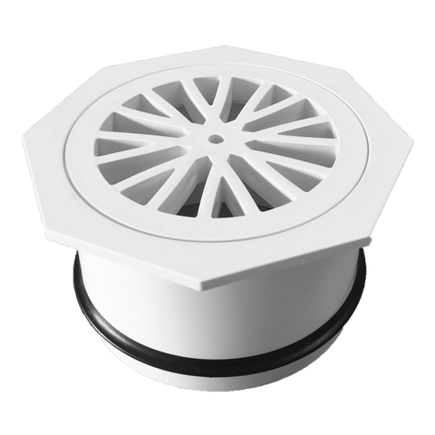 Holman 100mm DWV PVC Octagon Floor Grate - Grey, Underground Rated