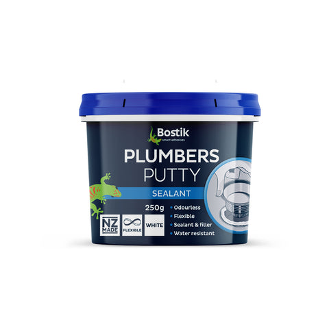 Bostik 250g Plastic Plumbers Putty Sealer Flexible Water-Resistant Seal