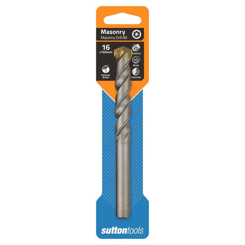 Sutton Tools Masonry Drill Bit - 16 x 150mm - Carbide Tip - Aggressive Drilling - SuperSaverAU - view 1