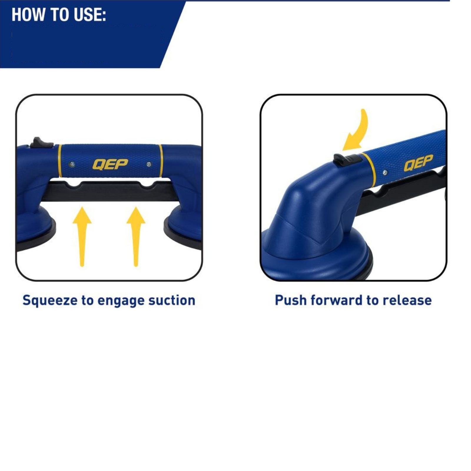 QEP ProMAXGrip Double Suction Cup, 80kg Hold, for Large Format Tile Lifting