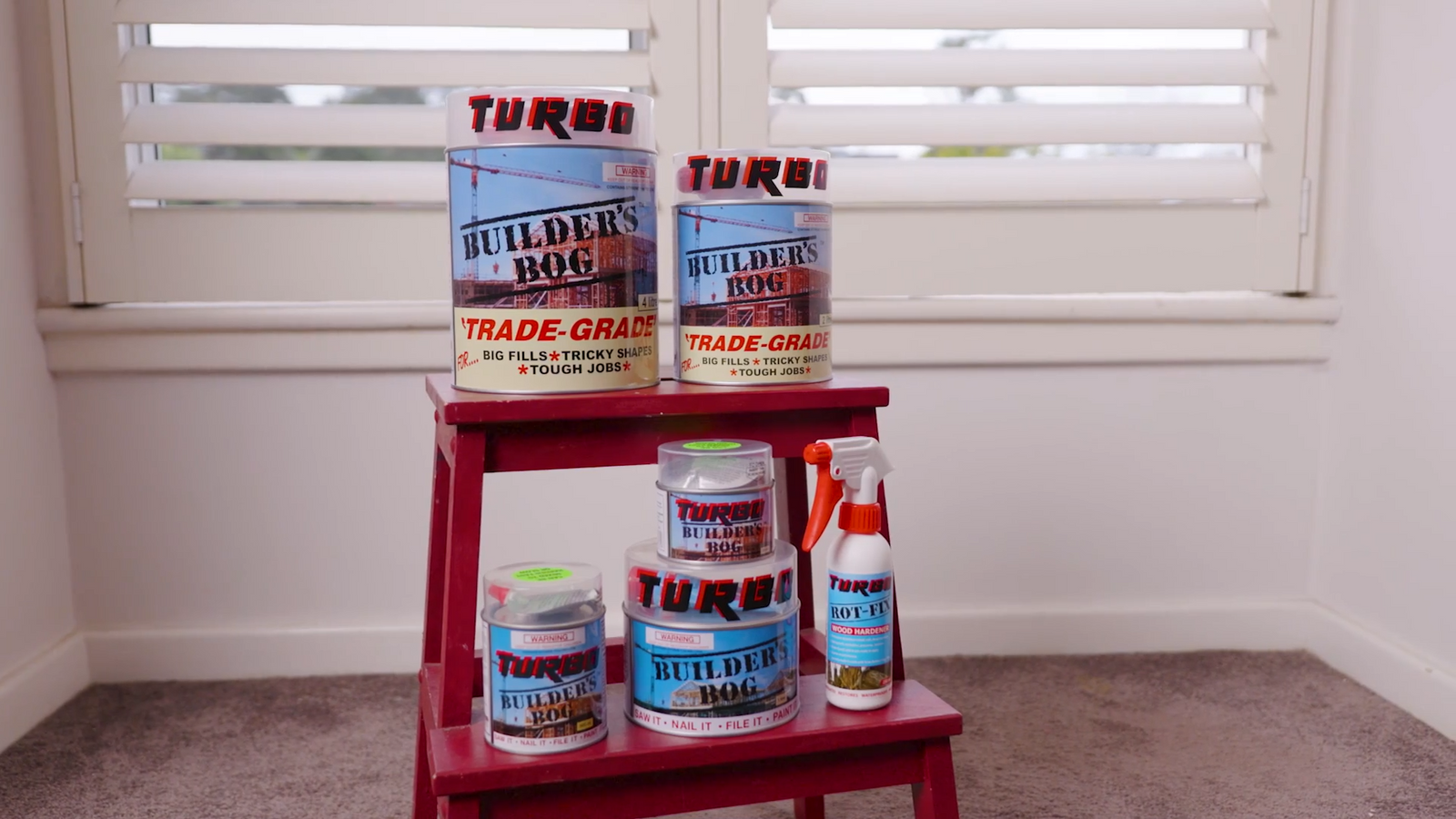 Turbo 2L Builders Bog Polyester Filler, Paintable, Stainable, UV Resistant, Beige