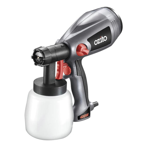 Ozito 400W Power Paint Spray Gun SGP-300 with 800ml Reservoir and 3 Spray Settings