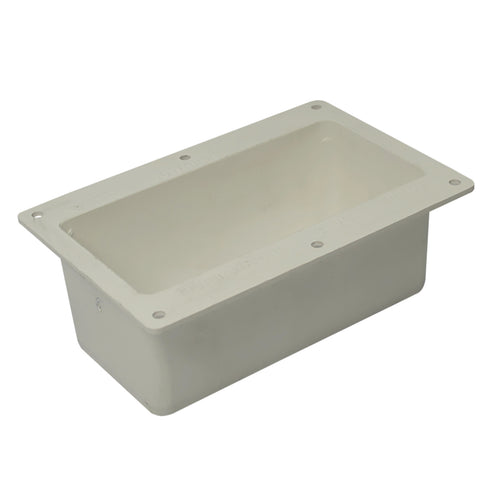 Icon Plastics White PVC Square Downpipe Pop Outlet for Metal Gutter