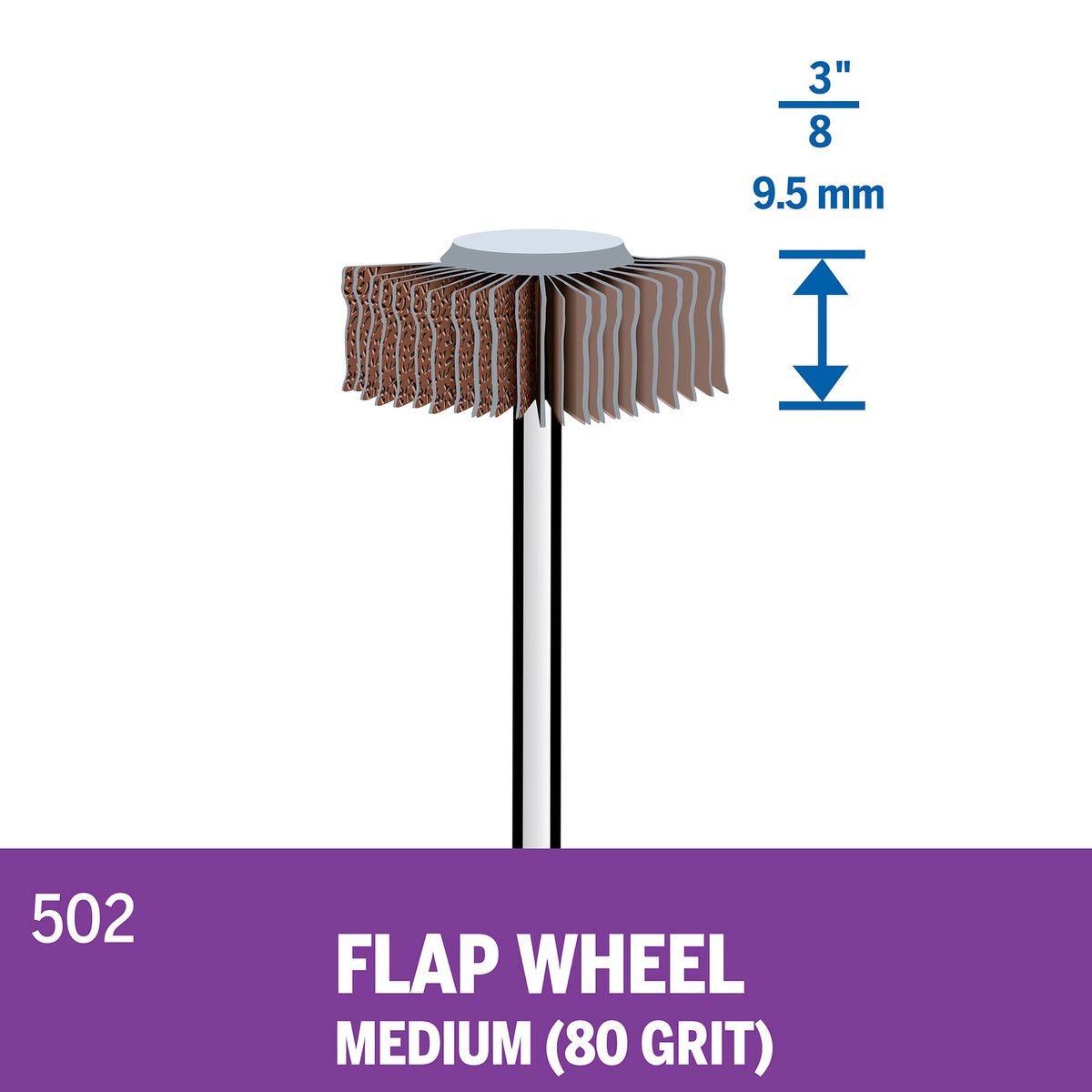 Dremel 80 Grit Sanding Flap Wheel 41mm, Rotary Tool Accessory