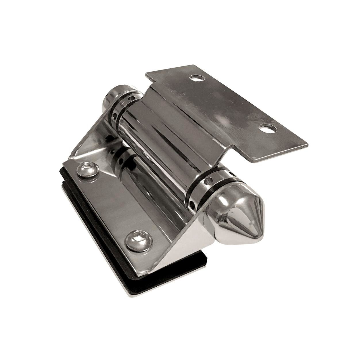 ProtectorAl 46 x 55 x 110mm 316 Stainless Steel Glass To Wall Post Gate Hinge
