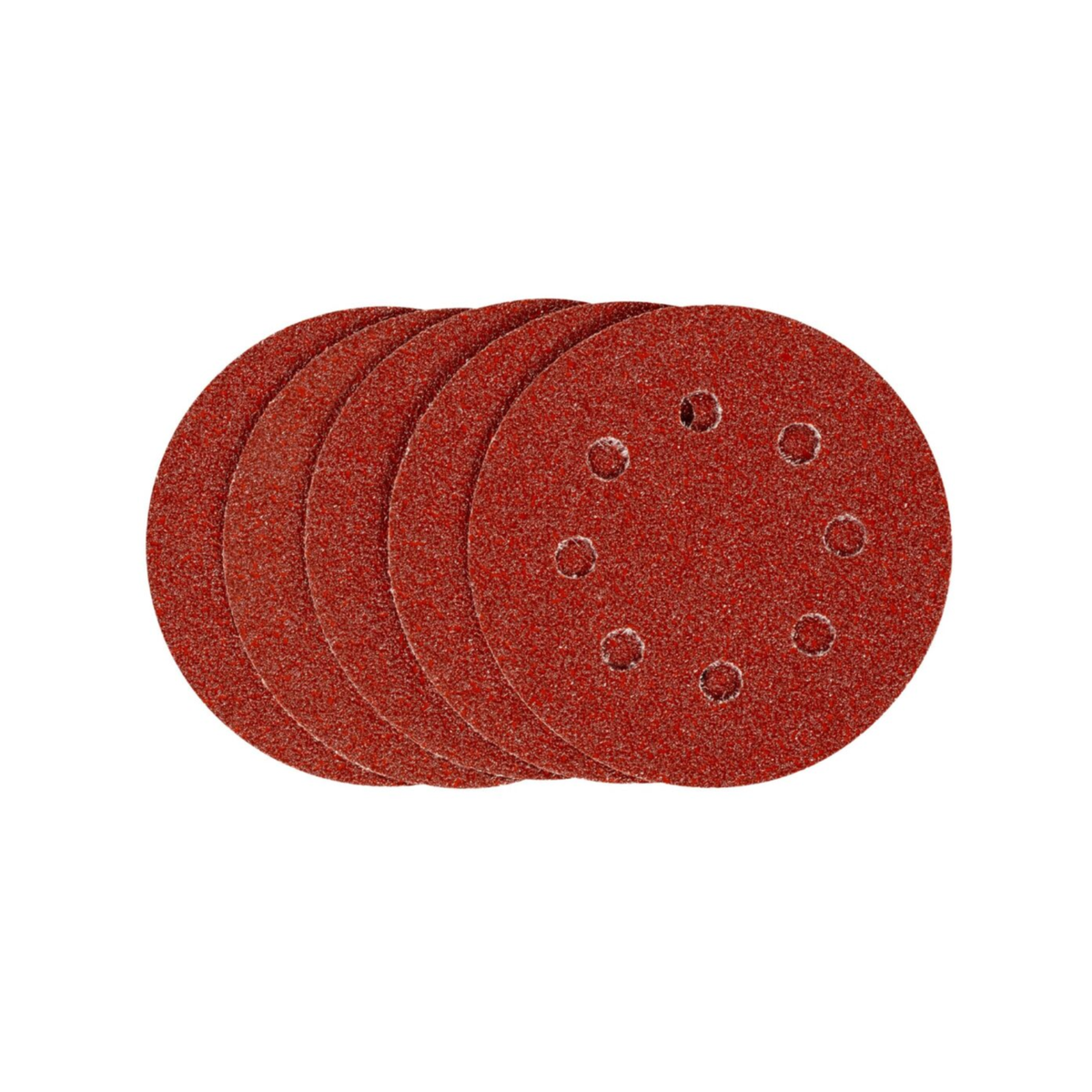 IRWIN 115mm 120 Grit 8-Hole Quick Fit Random Orbital Sanding Discs - 5 Pack