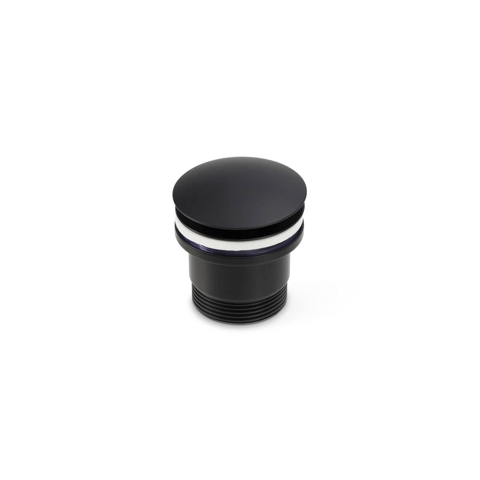 Brasshards Matte Black Universal Pop Up Dome Basin Waste with Overflow