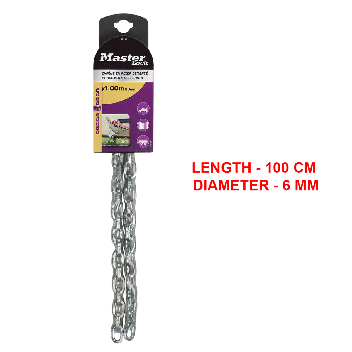 Master Lock 6mm x 1m Vinyl Coated Steel Security Chain