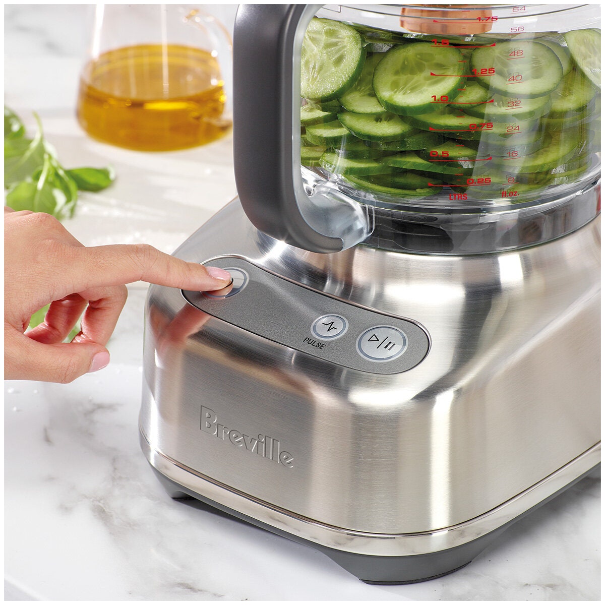 Breville the Paradice 9 food processor - Paradice Kit dicing, 605W, brushed stainless steel - BFP638BSS