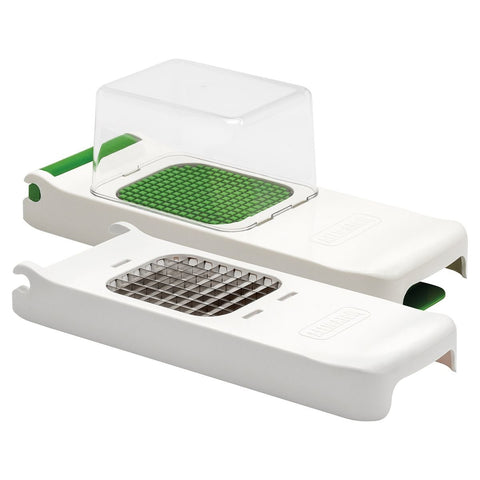 Alligator Food Chopper with Collector - 6mm and 12mm Square Chopping Blades - White - 91012