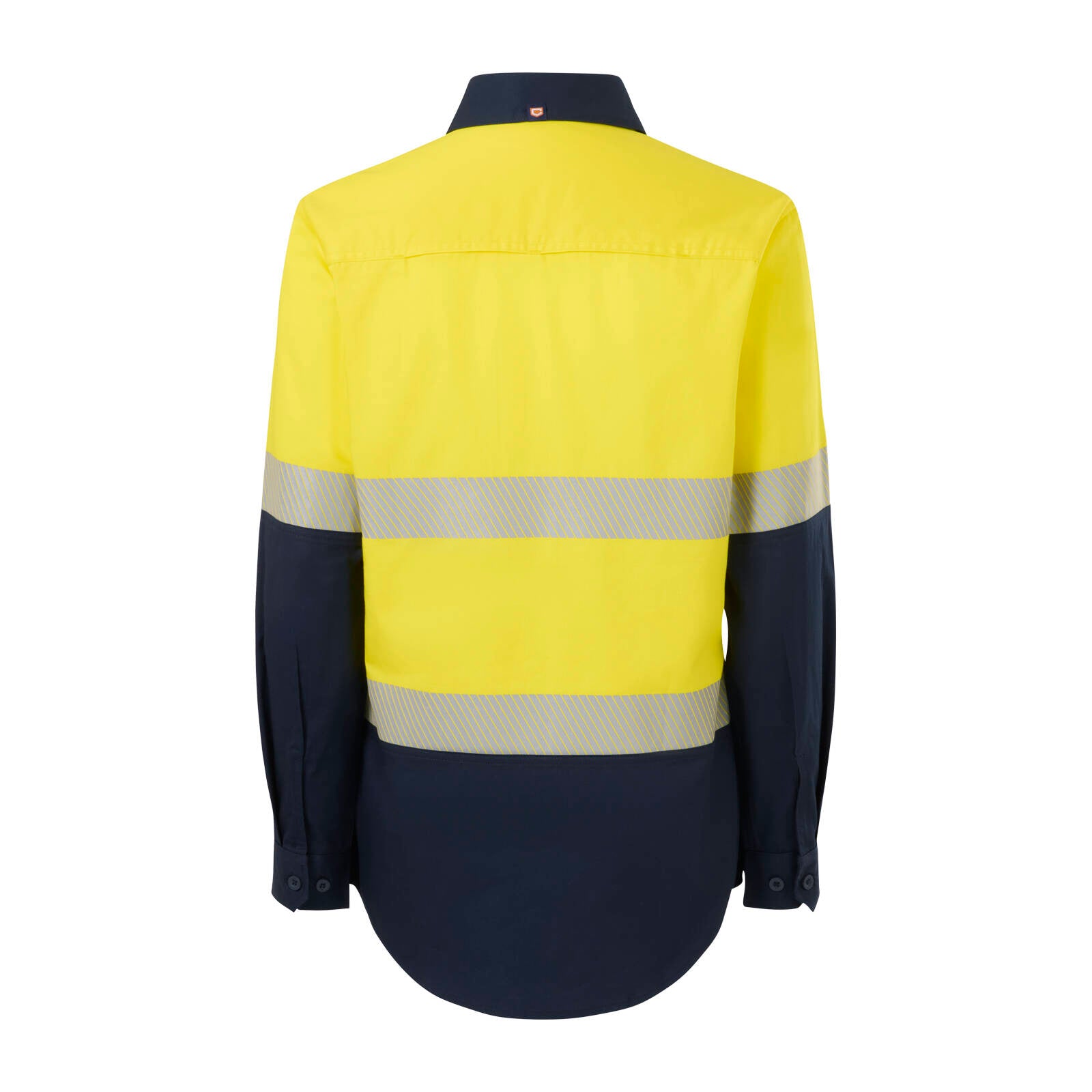 Citeco Women's Hi Vis Long Sleeve Taped Shirt - Yellow/Navy Cotton, Size 16