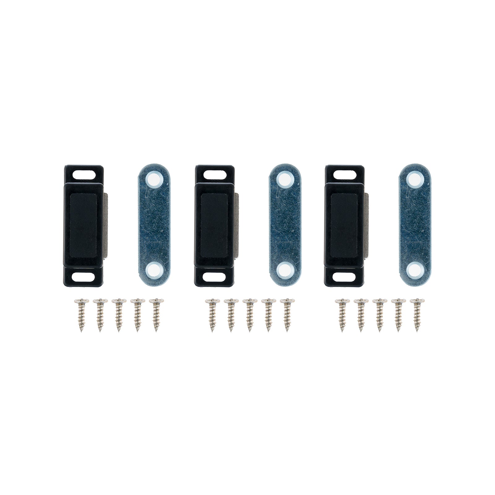 Taskmaster 46mm Black Magnetic Door Catch Plastic 3 Pack