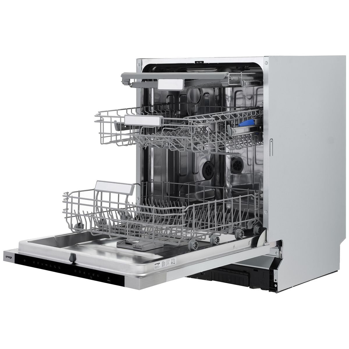 Omega 60cm Fully Integrated Dishwasher - 15 Place Settings, Auto Open Drying, Seven Programs - ODWIF6015