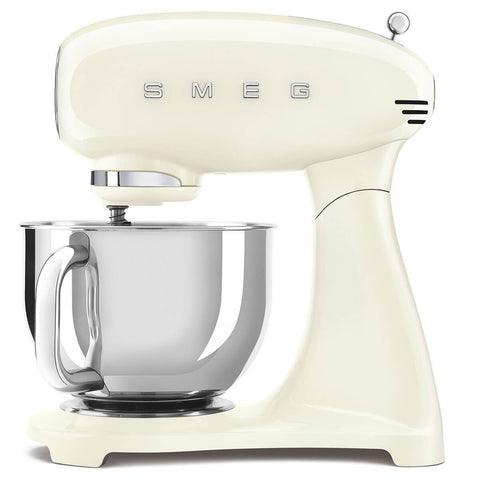 Smeg 50's Style Stand Mixer 4.8L - Cream, 1000W Motor, 10 Speeds, Planetary Mixing - SMF05CRAU