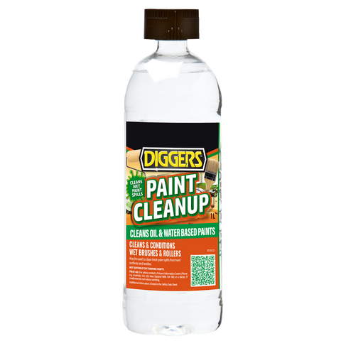 Diggers Paint Cleanup 1L Water Based Liquid Indoor Outdoor