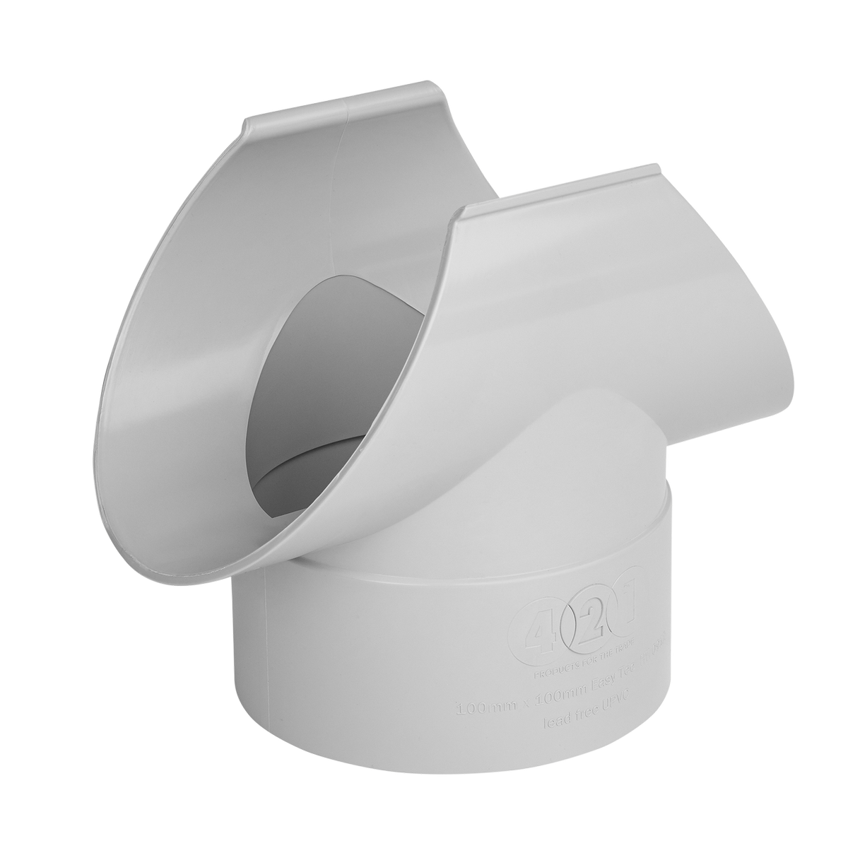Rain Harvesting 100 x 100mm Easy Tee Junction UPVC Grey