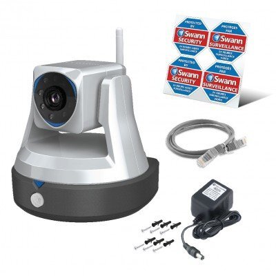 Swann HD pan and tilt Wi-Fi security camera - smart alerts, night vision to 5m, white - SWADS-446CAM-AU