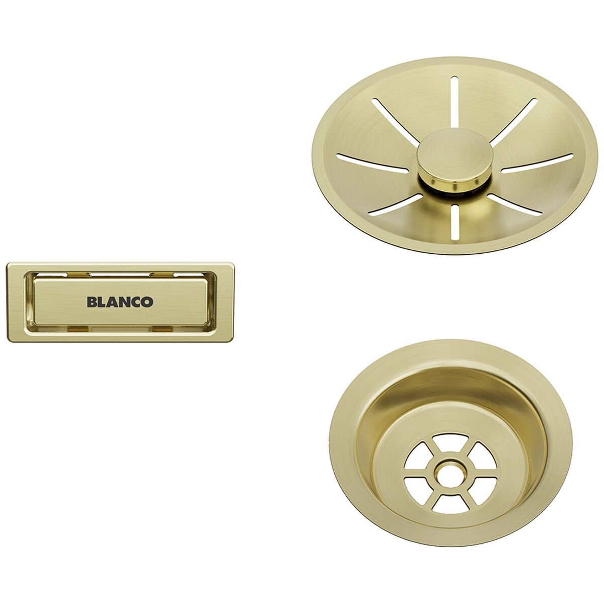 Blanco InFino Waste Kit for Single Bowl - Satin Gold Finish - 1 Year Warranty - 203476